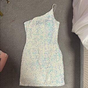 Sequin One-Shoulder Dress